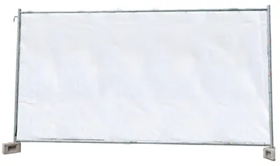 Produktbild von Bauzaunplane weiss, 1,76m x 3,41m, 160g/m², Zaunplane