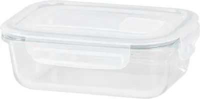 Obrázek produktu pro Dóza MagicHome, skleněná, obdélníková, 650 ml, s víkem, s ventilem pro odvětrávání