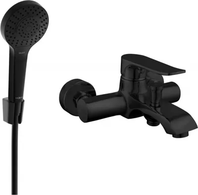 Produktbild von Mexen Pecos R05 Wannenbatterie mit Brausegarnitur, Schwarz - 7273R05-70