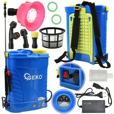 Obrázek produktu pro GEKO Aku zádový postřikovač 16 l, 12 V, 12 Ah, modrý G73252
