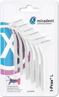 Produktbild von Miradent Interdentalbürste I-Prox L 0,6 mm weiß 6 St