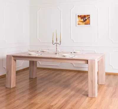 Produktbild von Casa Padrino Massivholz Esstisch Naturfarben 220 x 90 x H. 78 cm - Luxus Qualität