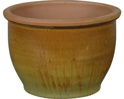 Obrázek produktu pro Květináč Lafiora Roma keramický glazovaný Ø 38 cm V 27 cm zlatý