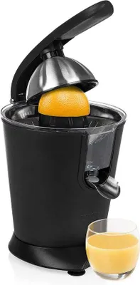 Produktbild von Zitronenpresse mit Profi-Pressarm, Schwarz, Stahl, 201853