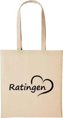 Produktbild von Huuraa Baumwollbeutel Ratingen Geschenk Einkaufstasche Natural 10 Liter Baumwolle Ratingen Accessoire