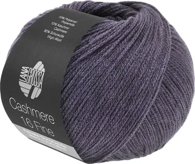 Produktbild von Lana Grossa CASHMERE 16 FINE 50 g feinste Schurwolle Merino Extrafine mit Kaschmir-Anteil 320 m Farbe 064 - Zwetschgenblau