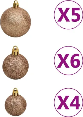 Produktbild von vidaXL Künstlicher Weihnachtsbaum Nordmann LED & Kugeln Grün 150 cm