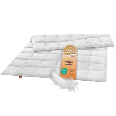 Immagine prodotto di Piumino 155 x 220 cm, imbottitura 100% piume, fodera 100% cotone, lavabile, sleepling