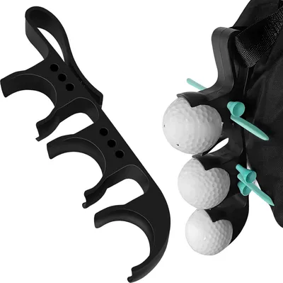 Obrázek produktu pro Držák na golfové míčky 2 v 1, rychloupínací sběrač s háčkem, golfové příslušenství, přenosný, všestranný, pro muže i ženy