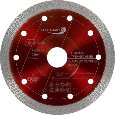 Zdjęcie produktu dla PRODIAMANT Diamentowa tarcza tnąca 125 mm do płytek ceramicznych, gresu porcelanowego F35
