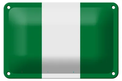 Produktbild von Blechschild Flagge Nigerias 18x12cm Flag of Nigeria Dekoration