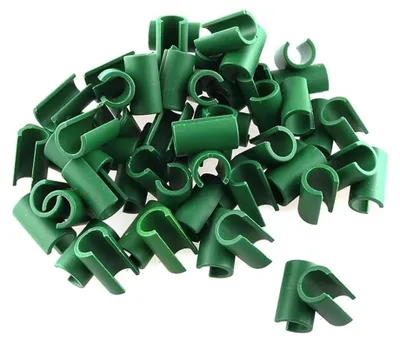 Produktbild von 20 Stück Kunststoff-Befestigungsklammern für Pflanzen, 8 mm, Gartenzubehör