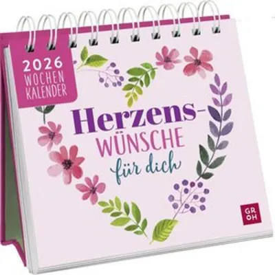 Produktbild von Mini-Wochenkalender 2026: Herzenswünsche für dich