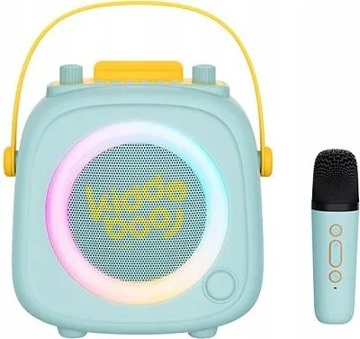 Zdjęcie produktu dla Głośnik Mikrofon Zestaw 2w1 Karaoke Dla Dziecka Dzieci KidooBoo KidsVoice / KB23028MNT Miętowy