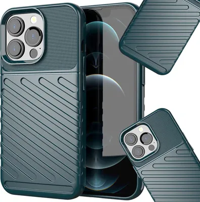 Immagine prodotto di Thunder Case Custodia blindata flessibile per Iphone 13 Pro verde