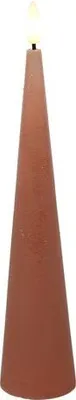 Imagen del producto de Vela decorativa LED con forma de cono, estilo rústico, color rosa, de 25 cm. Ideal para decoración