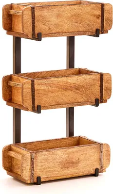Obrázok produktu pre Sada 6 foriem na tehly 32cm s 2 stojanmi - drevená krabica Vintage s kovovými