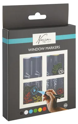 Produktbild von GRAFIX KYdov Fenstermarkierungen - Set mit 6 Farben
