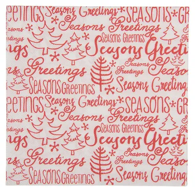 Produktbild von Clayre & Eef Servietten Papier 20er Set 33x33 cm Weiß Papier