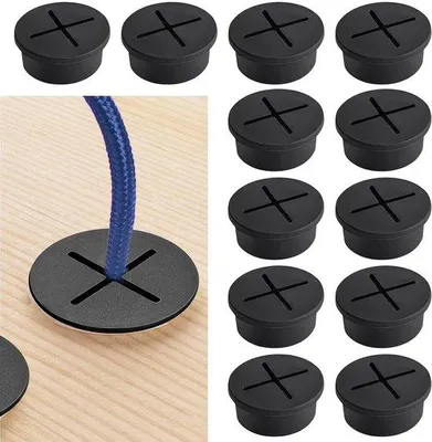 Obrázek produktu pro Průchodka pro kabel 25 mm, 12 kusů, černá, silikonová