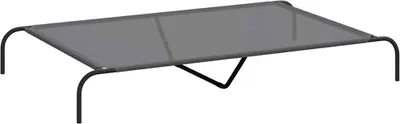 Image de Lit pour chien Rehaussé Gris 150x90x20 cm Textilène et acier