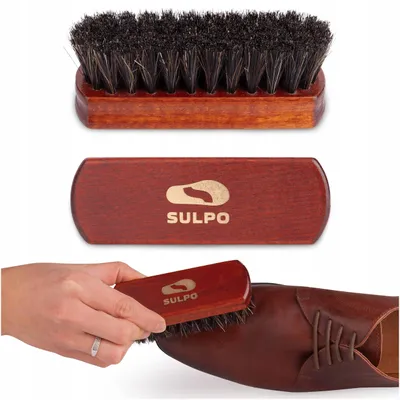 Produktbild von Sulpo Schuhbürste Rosshaar dunkel 12cm Polierbürste