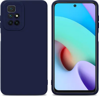 Produktbild von Cadorabo Hülle für Xiaomi RedMi 10 Schutz Hülle in Blau TPU Silikon Etui Case Handyhülle