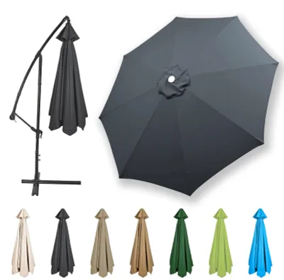 Produktbild von Ersatz-Sonnenschirmbezug mit 6/8 Streben, UV-Schutz 50, winddicht, für Strand, Terrasse und Garten.