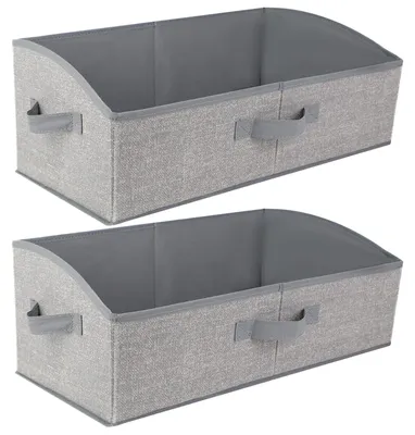 Obrázek produktu pro Úložné boxy, objem 28 litrů, skládací, vyrobené z textilu, sada 2 kusů, s madlem