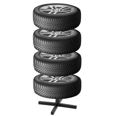 Produktbild von SEVICO Felgenbaum Reifen Ständer Reifenbaum Regal für 4 Räder Autofelgen für die Garage F302