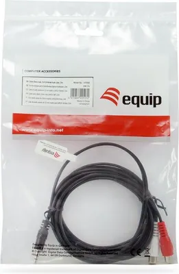 Obrázek produktu pro Equip 147093, 2 x RCA, Samice, 3.5mm, Samec, 250 m, Černá