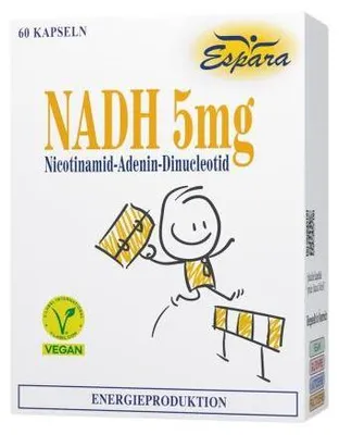 Produktbild von Espara NADH 5 mg mit 5 mg Co-Enzym 1 Kapseln, 60 St. Kapseln