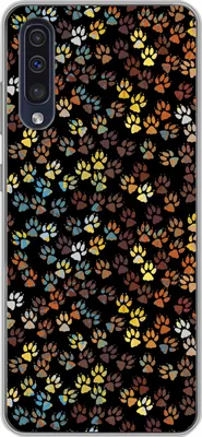 Produktbild von MuchoWow® Handyhülle Schutzhülle Hülle für Telefoonhoesje Samsung Galaxy A30s Muster - Hunde - Pfoten - Jungen - Mädchen - Kinder - Kinder Silikon Softcase Handy Hülle - Karteninhaber