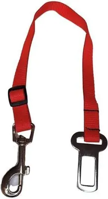 Image de Palkar ceinture de sécurité pour petits chiens 50 cm x 16 mm rouge