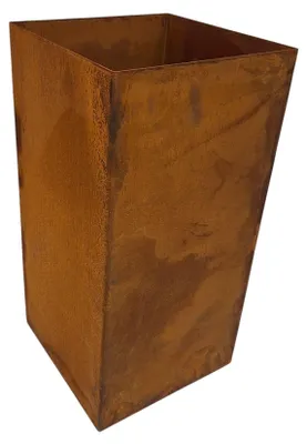 Produktbild von Pflanzkübel Metall Edelrost 25x25x50 cm – Rost Pflanzgefäß für Garten, Terrasse & Balkon