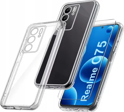 Zdjęcie produktu dla Etui do Realme C75 WZMACNIANE CLEAR CASE 2MM + Szkło 9H