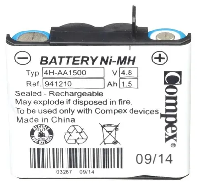 Immagine prodotto di Batteria mista a 4 celle Compex, colori a caso Elettrostimolatore standard Elettrostimolatore muscolare