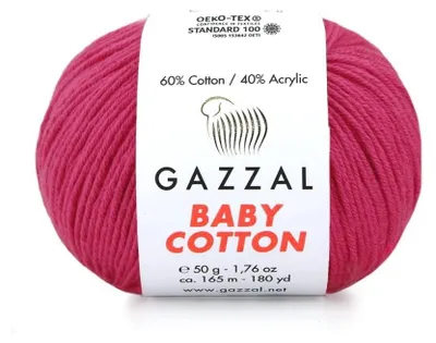 Produktbild von Wolle Gazzal Baby Baumwolle 3415 - piwonia - Stricken & Häkeln
