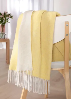 Produktbild von Biederlack Kaschmirplaid Farbe yellow-creme Größe 150 x 200