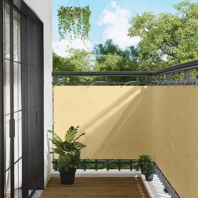 Produktbild von "2026 Moderne"Balkonsichtschutz（1 pc) elegante - Sichtschutzzaun/Zaunblende - Sand 120x200cm Oxford-Stoff - Balkonsichtschutz BestMöbel 244512
