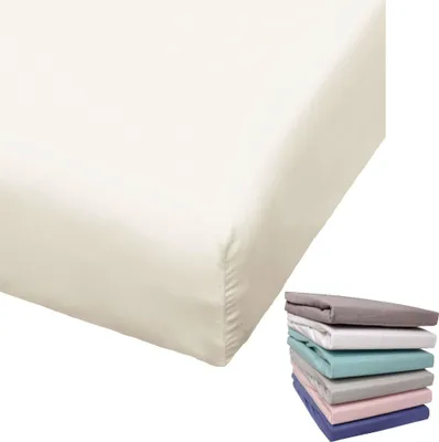 Produktbild von Bierbaum Biber Spannbettlaken Baumwolle 150x200 cm Weiß Grau Blau Rosa Türkis Silber Flieder Grün Taupe Rundgummi, Farbe:Creme
