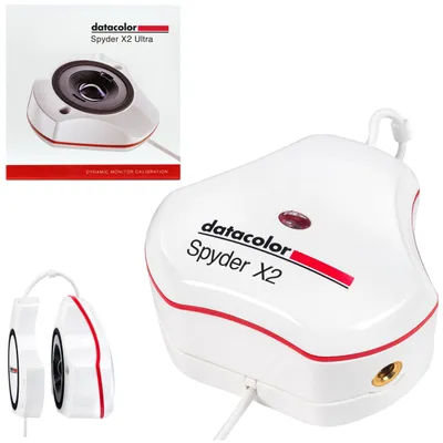 Produktbild von Datacolor Spyder X2 Ultra: Monitor-Farbkalibrier-Sensor mit erweitertem Messbereich bis hin zu Monitoren mit sehr hohen Leuchtdichten. Farbgenauigkeit bei Monitoren für Fotos, Video und Designarbeiten
