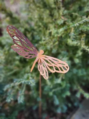 Productafbeelding van Edelrost tuinprikker: libelle op bol