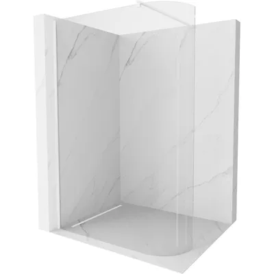 Obrázek produktu pro Mexen Kioto zaoblená sprchová zástěna 110 x 200 cm, průhledné 8 mm, Bílá- 800-110-101-20-06