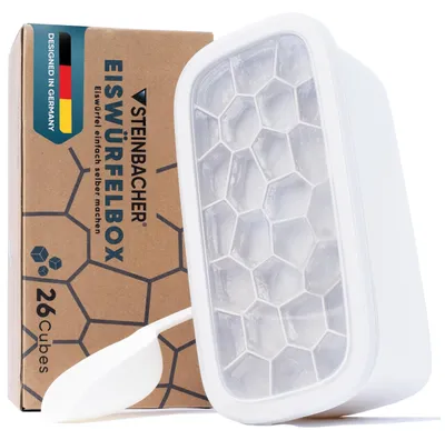 Produktbild von Eiswürfelbehälter mit Silikon-Eiswürfelform und Zange
