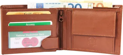 Produktbild von Excellanc 3000064-006 Herren Geldbörse Echtleder 12 x 10 cm braun Querformat