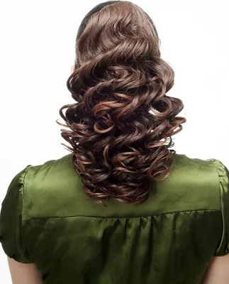 Produktbild von WIG ME UP Haarteil Zopf Locken Volumen Braun Mix NC003-2T30