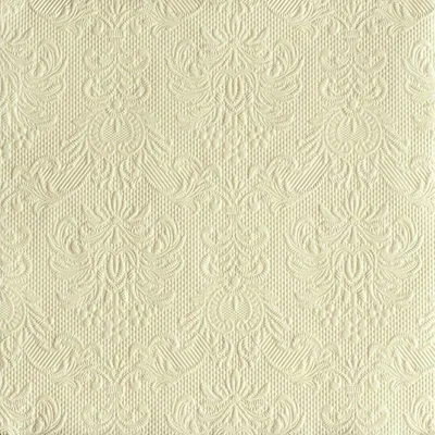 Produktbild von 15 Servietten Elegance geprägt 40x40cm hochwertig Blüte Ornament edel elegant, Farbe:cream