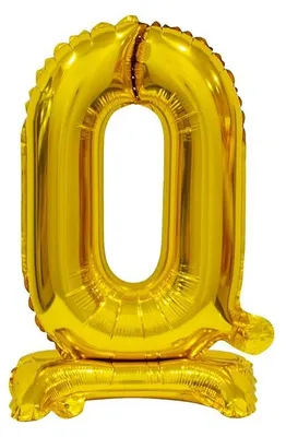 Immagine prodotto di Balon foliowy cyfra 0 stojący 38 cm złoty