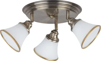 Produktbild von Rabalux 6548 Deckenstrahler 3 Spots Grando, E14, bronze-silber-weiß, rund, Klassisch, ø500mm